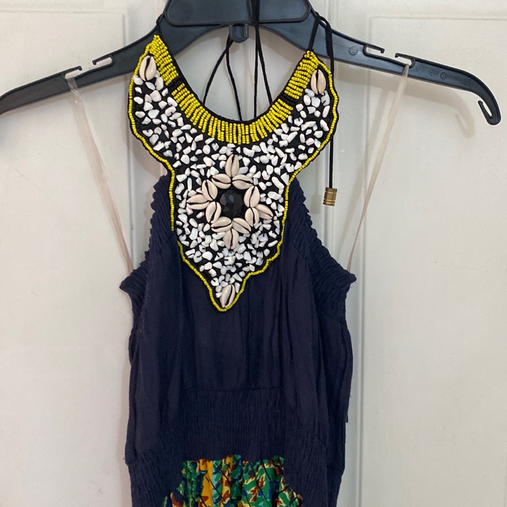 T-Bags maxi dress multi colored size small